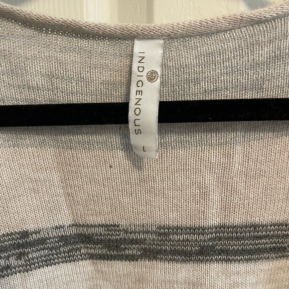 organic cotton "Indigenous" wrap sweater size Large - Picture 2 of 3